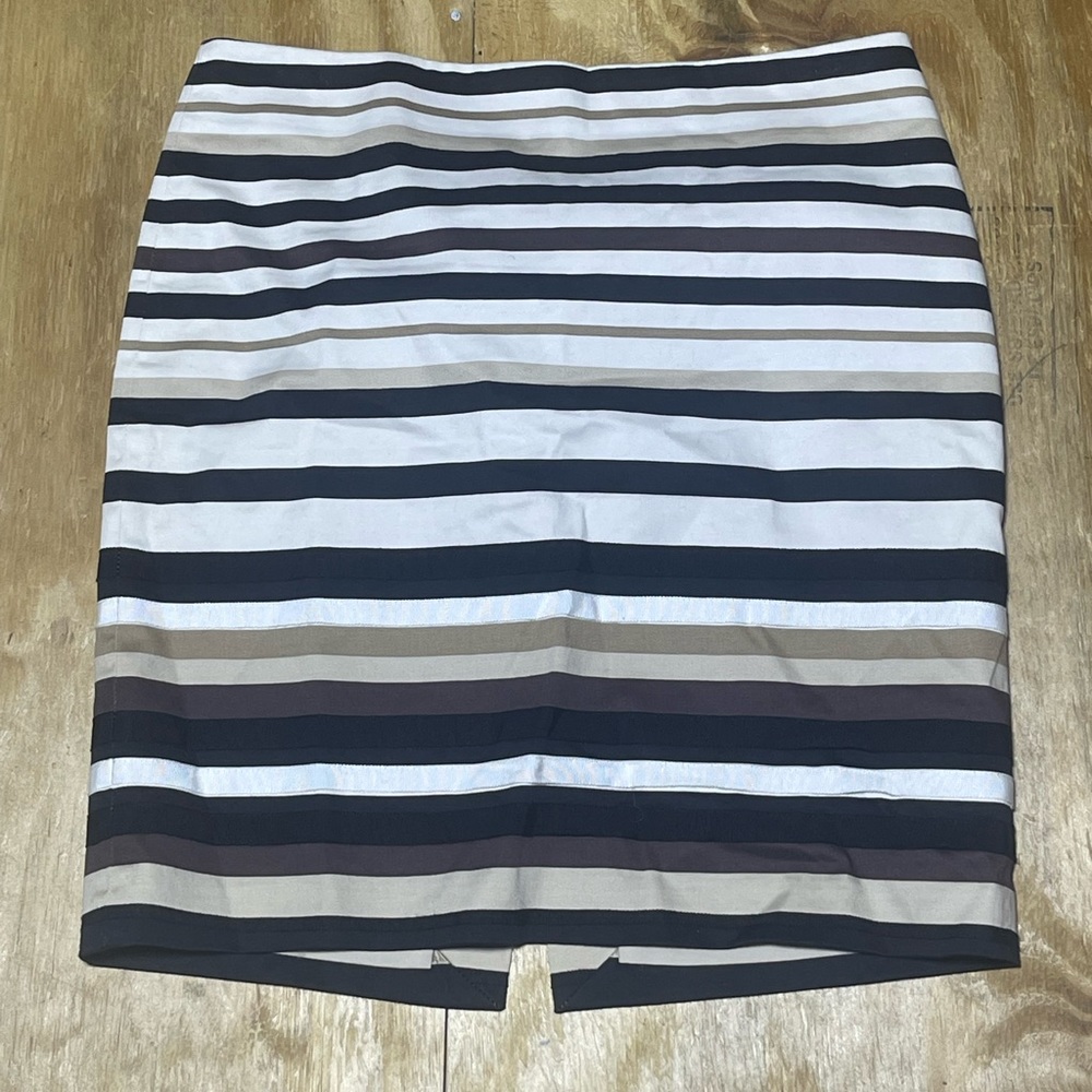 White House Black Market Striped Pencil Skirt women 4 multi color n3